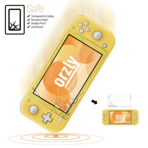 Orzly Screen Protector for Nintendo Switch Lite 2019 Model [4 Pack] Tempered Glass Screen Protectors. No Bubbles Easy Installation Anti Scratch Edition