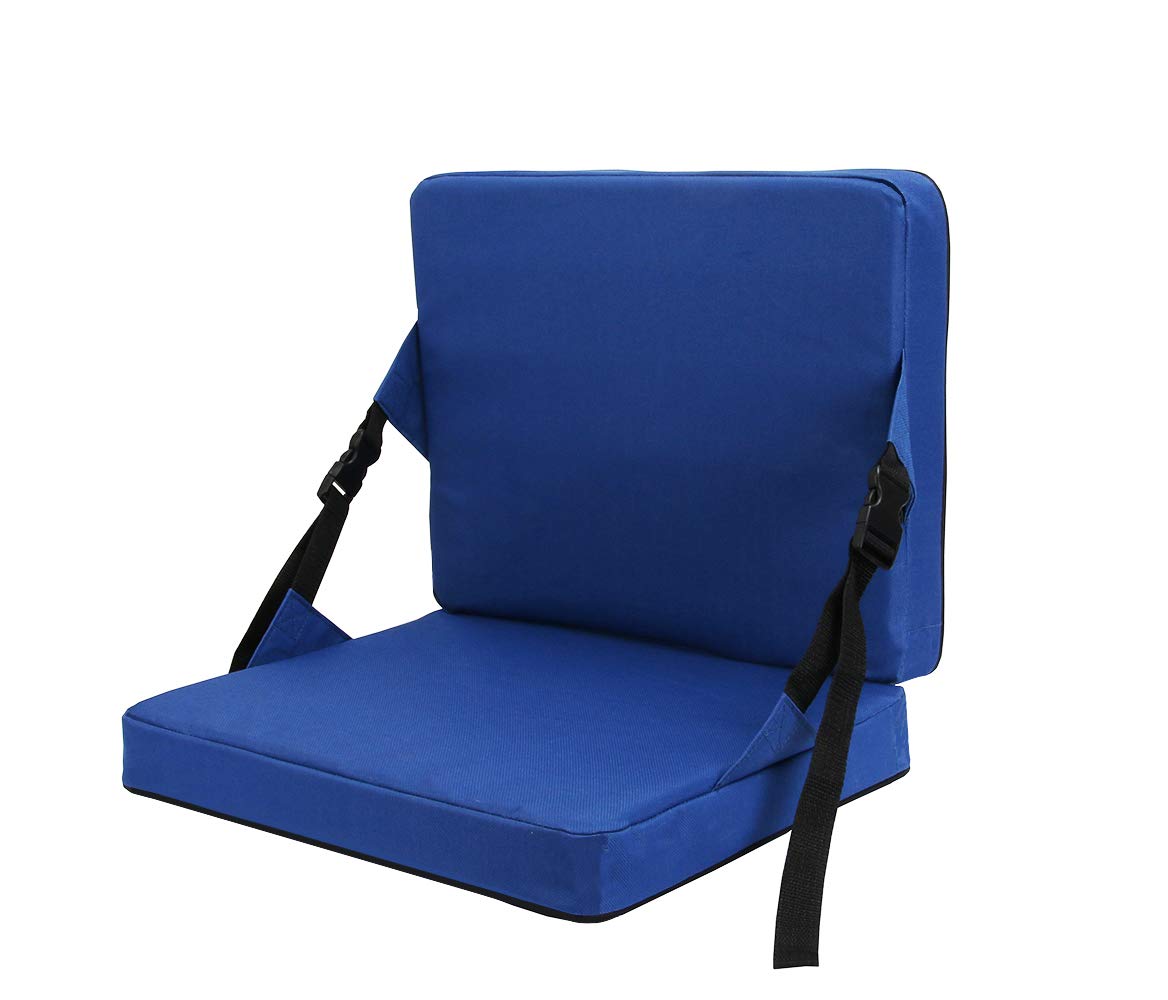 KIMI HOUSE Indoor & Outdoor Folding Chair Cushion, Foldable Portable Stadium Seat,Chair Cushion for Sports Events, Outing, Travelling，Hiking, Fishing