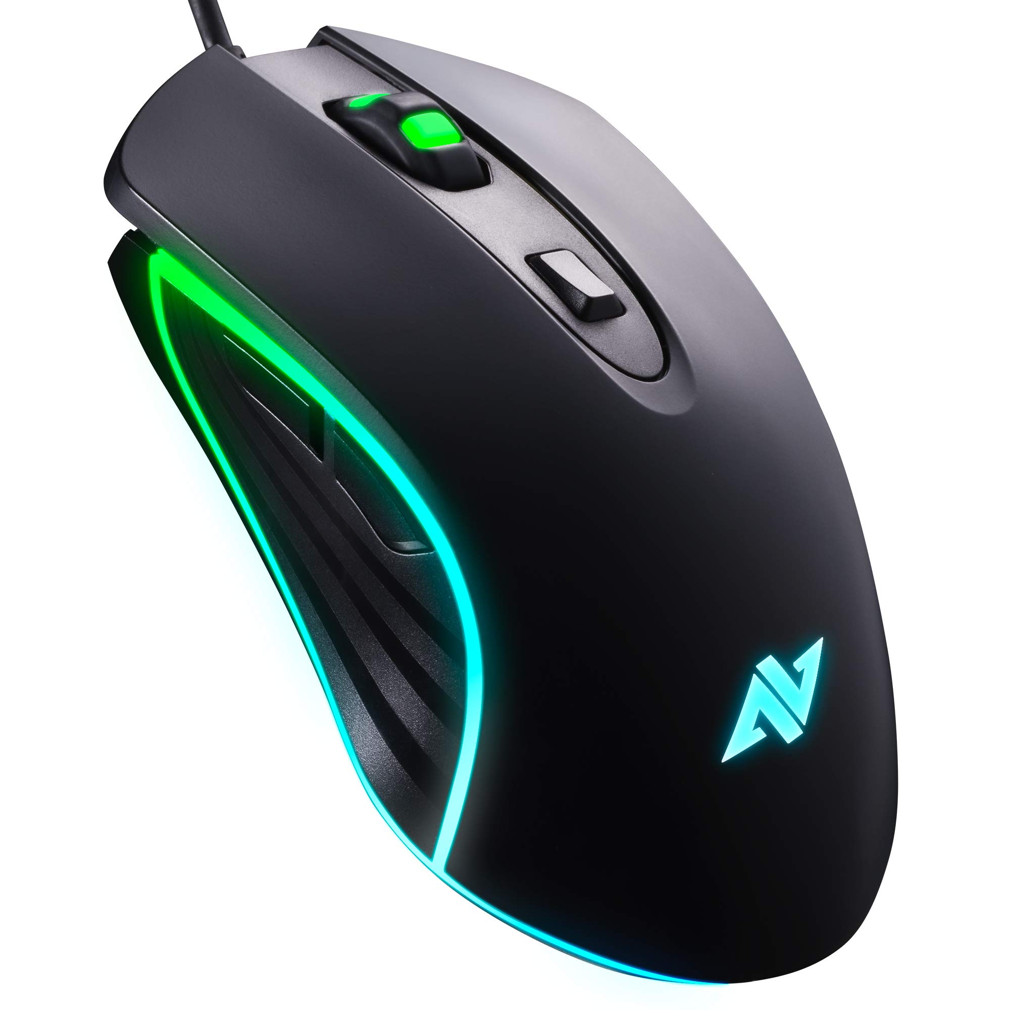 ABKONCORE AM6 AM8 Gaming Mouse 4Dpi Levels (800, 1600, 2400, 3200) I Programmable Buttons I Wired Ergonomic USB Mouse (M30)