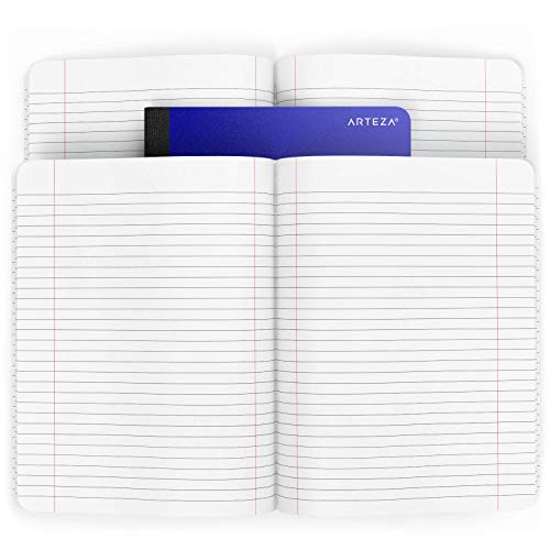 ARTEZA Composition Notebooks, 9.75 x 7.5 Inches, Pack of 8, 100 Sheets Each, College Ruled Books for Studying and Taking Notes