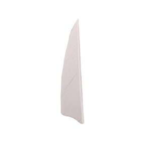 SHARROW 100pcs Archery Fletching 3Inch Hunting Turkey Feather Shield Arrow Vanes Flethes for Target Shooting (White)