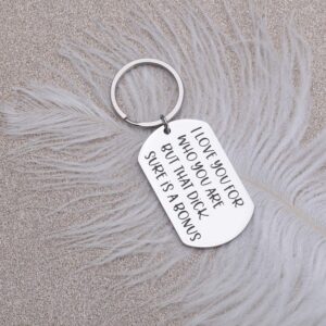 Eunigem Funny Keychain for Boyfriend Husband Gifts from Girlfriend Wife Anniversary Valentine's Day Christmas Adult Humor Mature Sexy Sarcasm Naughty Gag Gift Idea for Men Him Fiance