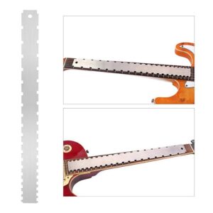 Guitar Neck Notched Straight Edge Fret Rocker String Height Gauge, Luthiers Tool for Guitar Fretboard and Frets