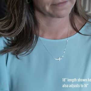 EFYTAL Sterling Silver Cross Necklace for Women, Confirmation Gifts, First Communion Gifts, Baptism Gifts, Religious Gift for Catholic Birthday