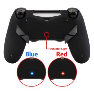 eXtremeRate Soft Touch Black Dawn Programable Remap Kit for PS4 Controller with Upgrade Board & Redesigned Back Shell & 4 Back Buttons - Compatible with JDM-040/050/055 - Controller NOT Included