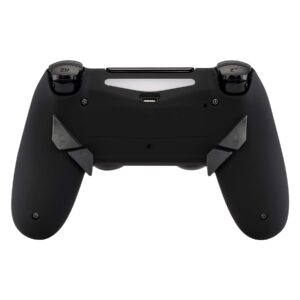 eXtremeRate Soft Touch Black Dawn Programable Remap Kit for PS4 Controller with Upgrade Board & Redesigned Back Shell & 4 Back Buttons - Compatible with JDM-040/050/055 - Controller NOT Included