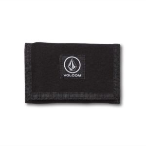 volcom mens box stone trifold wallet, black, one size us