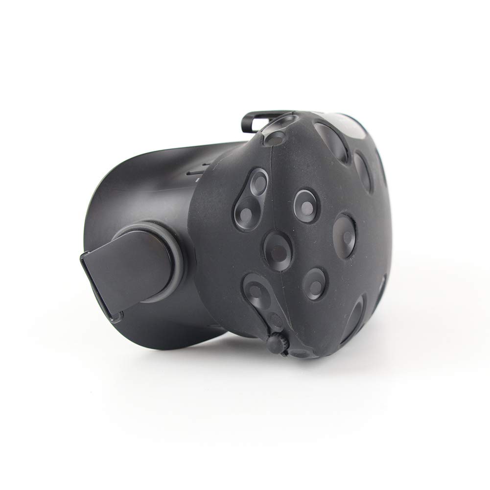 Meijunter VR Protective Silicone Case for HTC Vive Controller/Headset - Soft-Touch Handle Cover Accessories (Black)