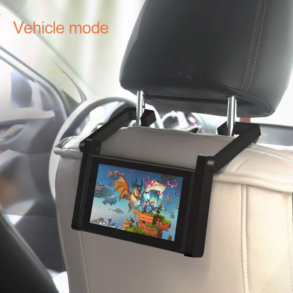 HEATFUN Stand for Nintendo Switch, Holder for Nintendo Switch and Switch Car Mount - Black