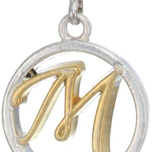 Alex and Ani Women's Initial M Two Tone Charm Sterling Silver, Expandable