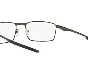 Oakley Men's Ox3227 Fuller Rectangular Prescription Eyeglass Frames, Satin Lead/Demo Lens, 55 mm