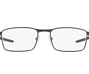 Oakley Men's Ox3227 Fuller Rectangular Prescription Eyeglass Frames, Satin Lead/Demo Lens, 55 mm