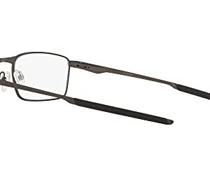 Oakley Men's Ox3227 Fuller Rectangular Prescription Eyeglass Frames, Satin Lead/Demo Lens, 55 mm