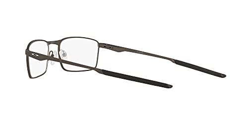 Oakley Men's Ox3227 Fuller Rectangular Prescription Eyeglass Frames, Satin Lead/Demo Lens, 55 mm