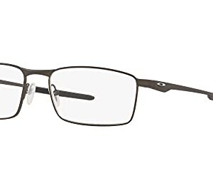 Oakley Men's Ox3227 Fuller Rectangular Prescription Eyeglass Frames, Satin Lead/Demo Lens, 55 mm