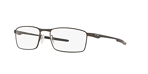 Oakley Men's Ox3227 Fuller Rectangular Prescription Eyeglass Frames, Satin Lead/Demo Lens, 55 mm