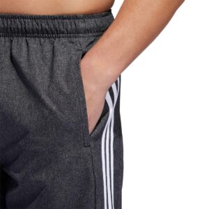 adidas Men’s Woven Active Short (Medium, Black/White Stripe)