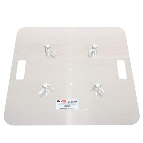 ProX XT-BP24A 24" Aluminum 6mm Truss Base Plate for F34 F32 F31 Conical Square Truss with Connectors