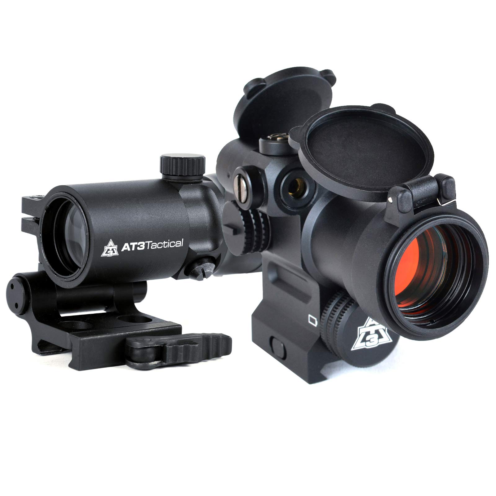 AT3 4X Magnified Red Dot with Laser Sight Kit - 2 MOA Red Dot with Laser Sight and 4X Magnifier