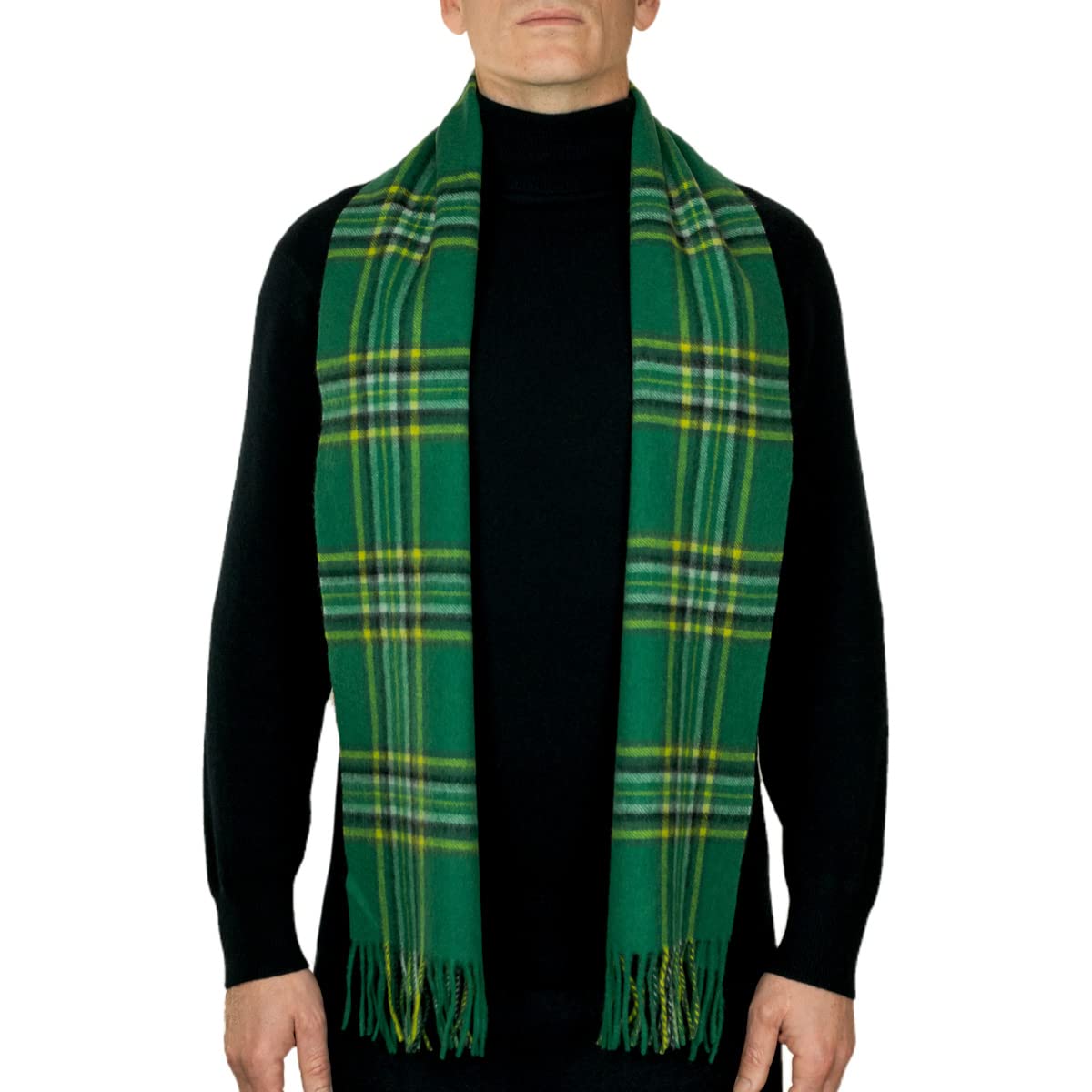 Oxfords Cashmere 100% Lambswool Tartan Scarf by Shepherds Land (Medium, Irish National)