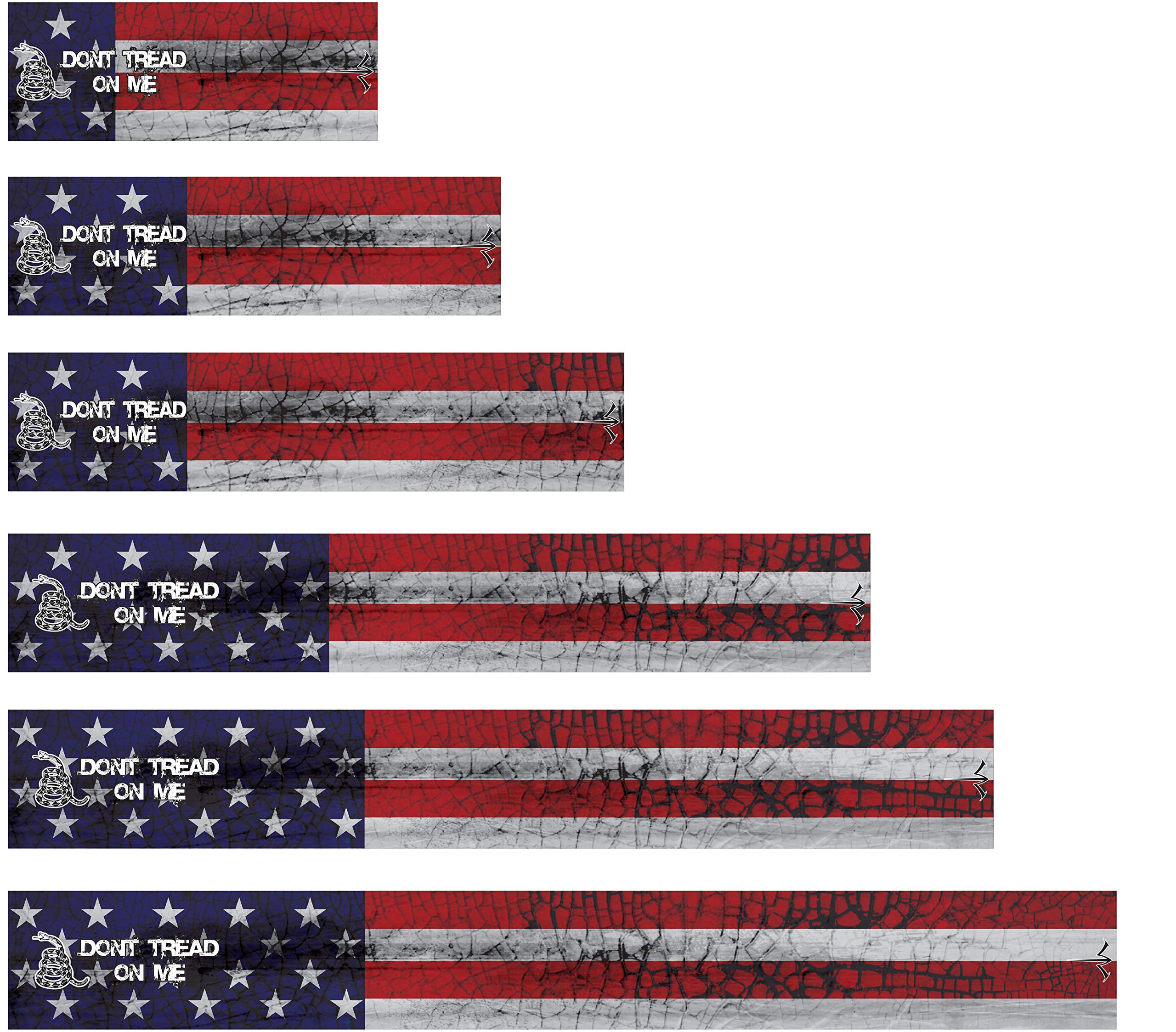 White Water Archery Non-Laminated American Flag Don't Tread on Me Gadsden Arrow Wraps 15pc Choose Length Width (7.75)