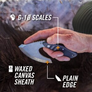 Gerber Gear Downwind Ulu - Ulu Knife with Sheath for Hunting Gear - Olive