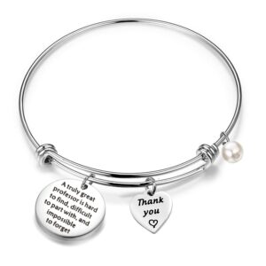 bekech professor gift mentor gift teacher jewelry a truly great professor is hard to find difficult to part with keychain retirement gift appreciation gift for professor from graduates (bracelet)