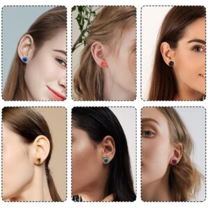 YOFANST 56pcs Colorful Silicone Ear Gauges Double Flared Ear Tunnels Set Stretchers Expander Ear Piercing Jewelry 10mm