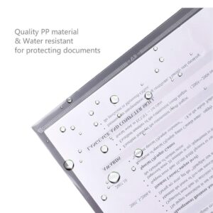 40pcs Poly Envelope, Clear Plastic Waterproof Envelope Folder with Button Closure, US Letter / A4 Size - GTLZLZ