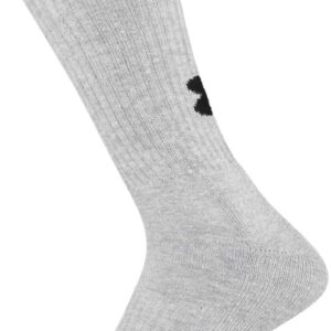 Under Armour Adult Training Cotton Crew Socks, Multipairs , True Gray Heather 2 (6-Pairs) , X-Large