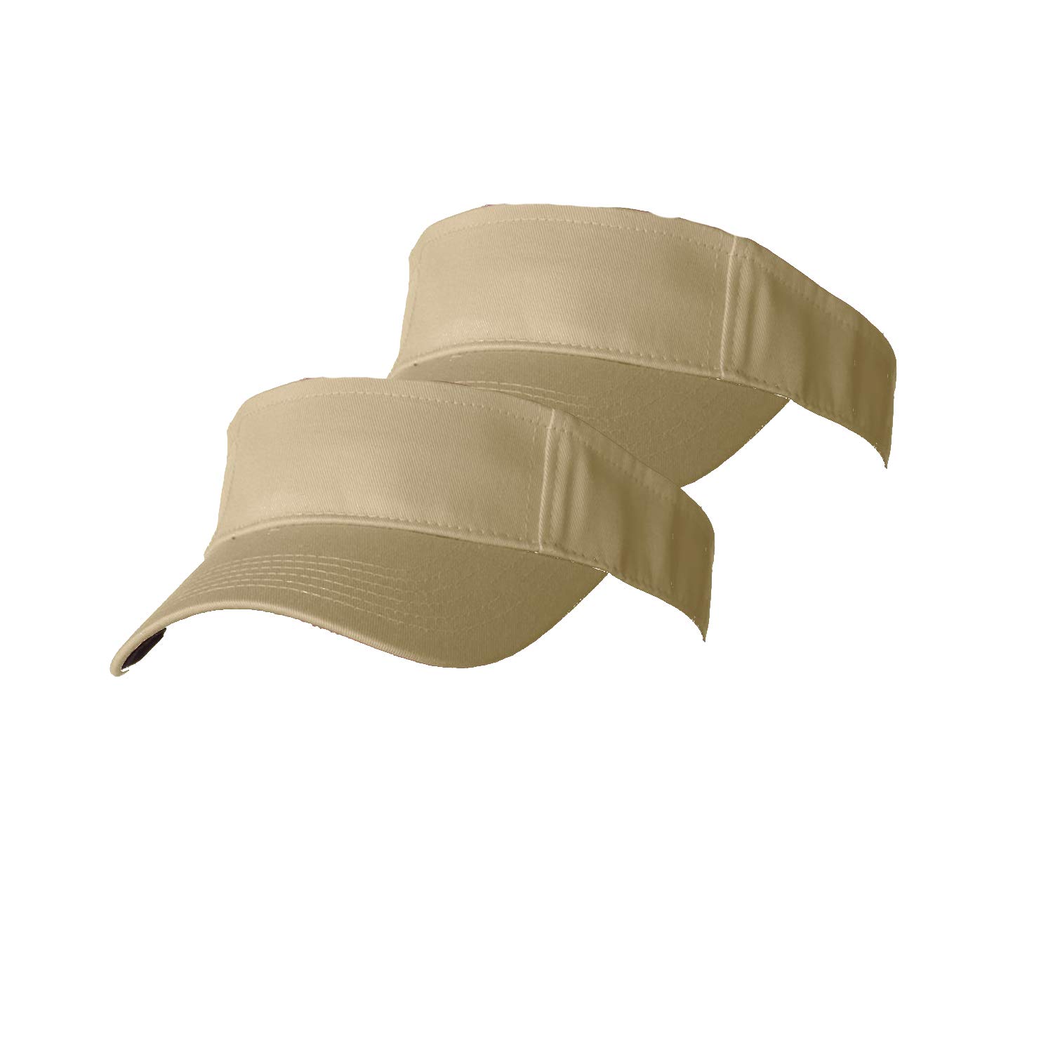 Marky G Apparel Ace Vat-Dyed Twill Visor (2 Pack), Khaki, OS