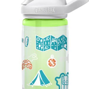 CamelBak eddy+ Kids Insulated BPA-Free Bottle, 14oz Adventure Map