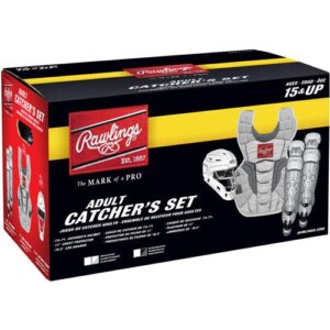 Rawlings | VELO 2.0 Catcher's Set | Baseball | Youth Ages 12 & Under | White/Silver