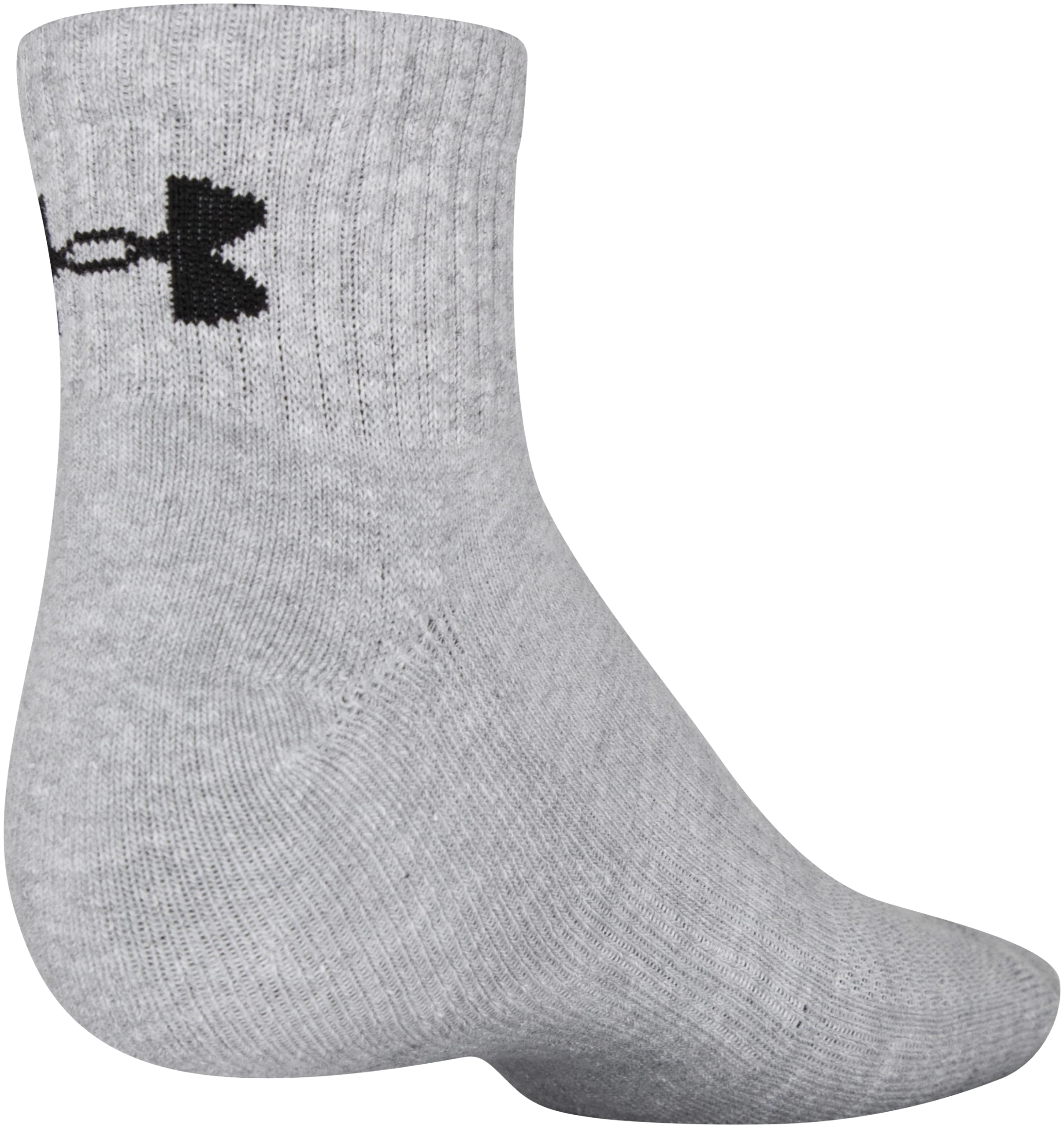 Under Armour Adult Training Cotton Quarter Socks, Multipairs , True Gray Heather Assorted 2 (3-Pairs) , Medium