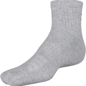 Under Armour Adult Training Cotton Quarter Socks, Multipairs , True Gray Heather Assorted 2 (3-Pairs) , Medium