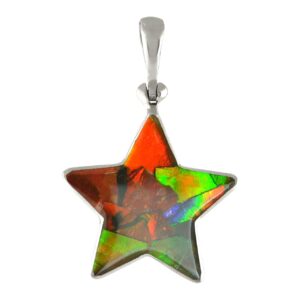 starborn ammolite star pendant sterling silver