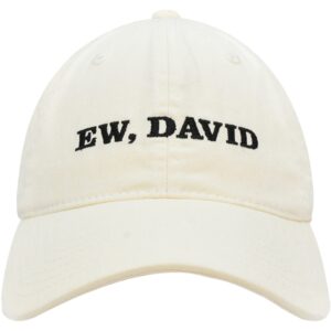 schitt's creek ew, david cotton adjustable dad hat, beige, one size