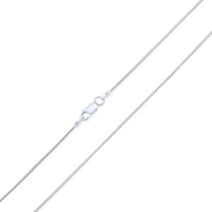 ARGENTO REALE 925 sterling silver necklace 1MM- 2MM Round Snake Chain Necklace- Solid Sterling Silver Chain For Pendants, Flexible 925 Snake Chain, 16-30 Lobster Clasp Silver necklace Made in Italy