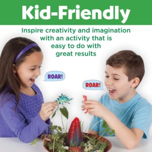 Creativity for Kids Grow N’ Glow Dinosaur Habitat – Create Your Own Dino Garden Kit - Arts and Crafts for Boys and Girls