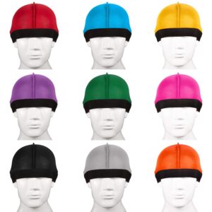 SATINIOR Men's 9 Pieces Silky Wave Caps Elastic Band Wave Caps Silky Wave Hats