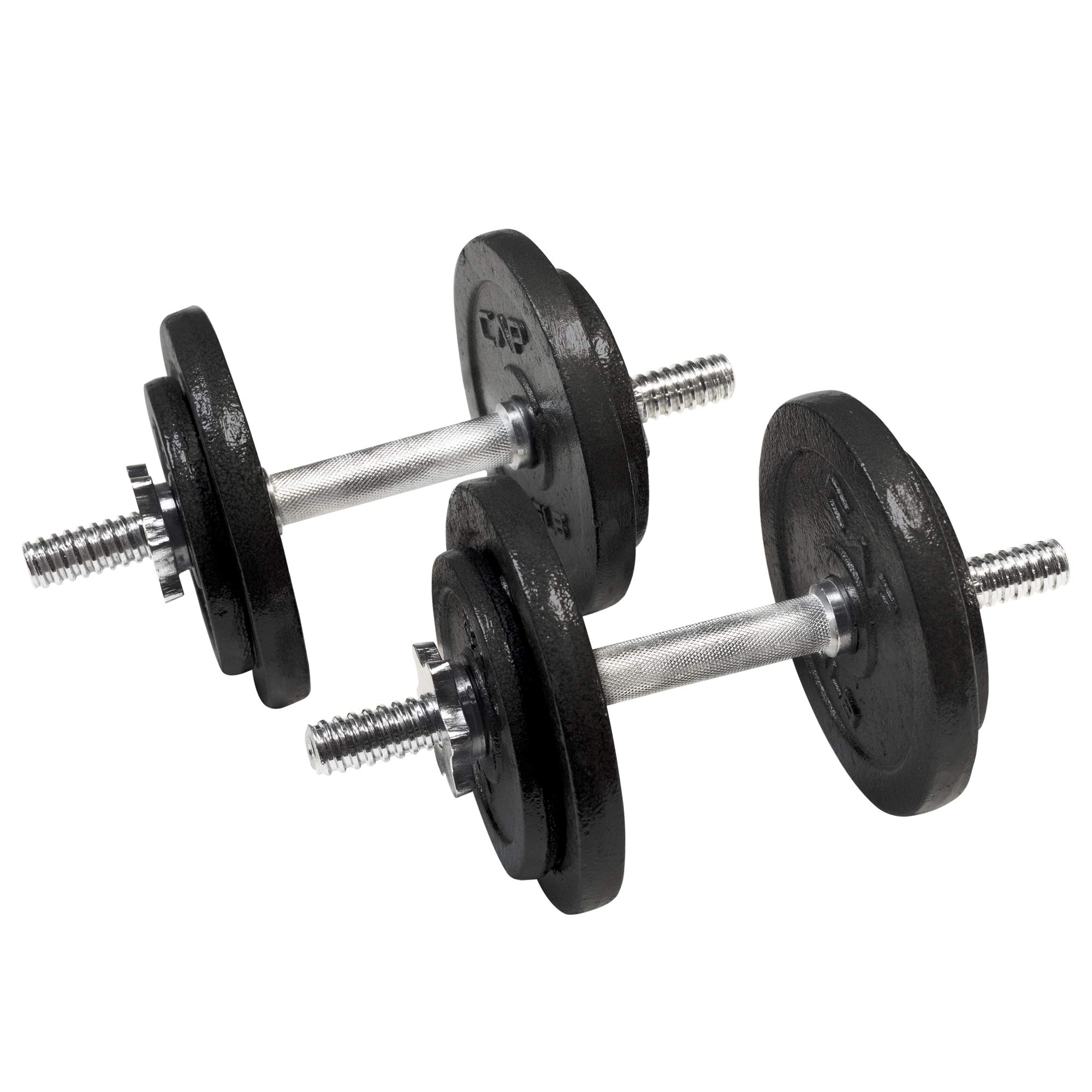 CAP Barbell 25-Pound Adjustable Dumbbell Weight Set, c. Black, 50 LB (Pair)