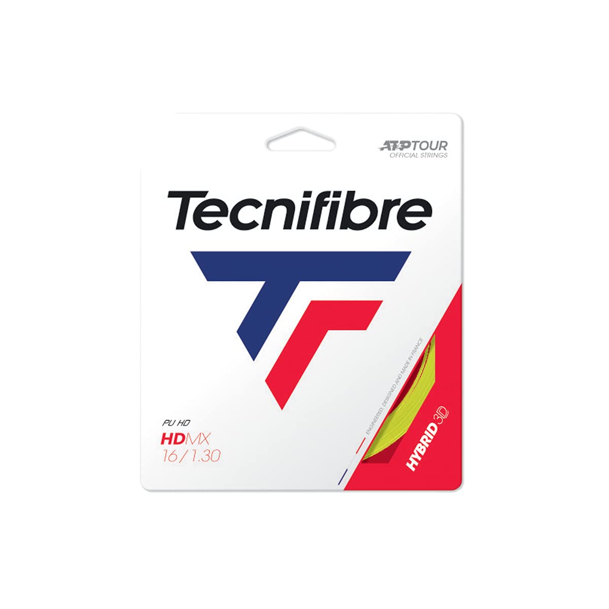 Tecnifibre HDMX Adult Unisex Tennis Rope, Yellow, 1.30/12 m