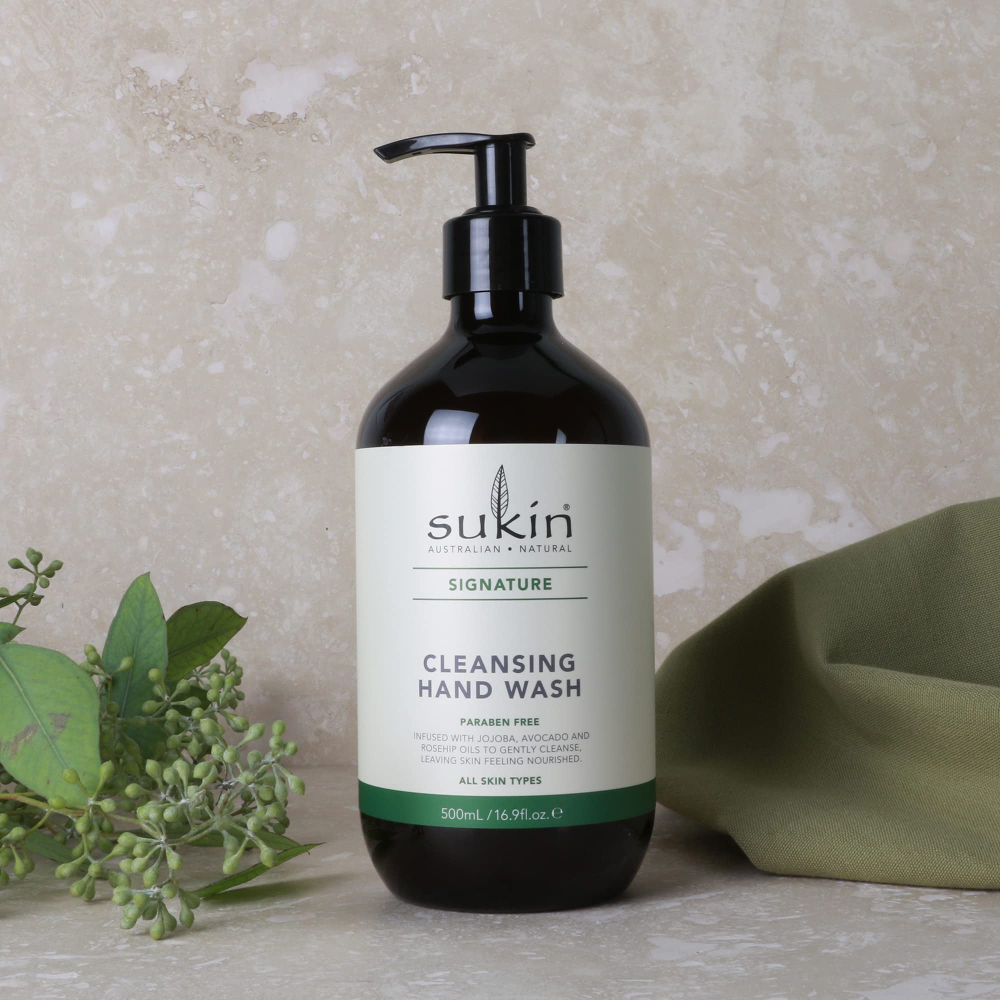 Sukin - Cleansing Hand Wash With Pump, Signature Collection, 8.46 fl oz 250 mL