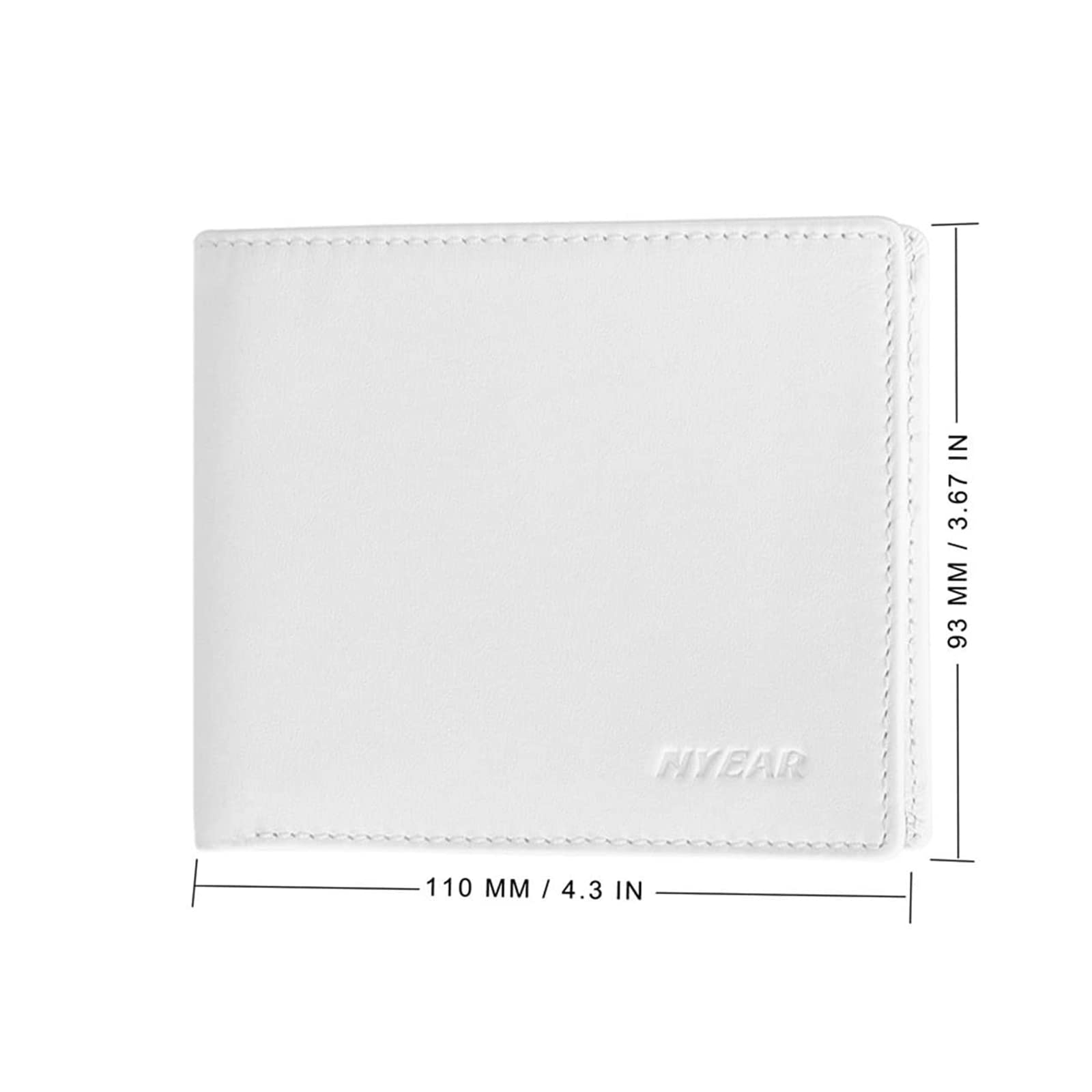 NYEAR White Wallet for Men Slim Mens Wallet Leather Bifold Wallets for Men White Wallet Men Compact Leather Wallets for Men As Nice Gifts for Birthday, Anniversary and Graduation,White,Slim Wallet