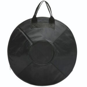 "Lark Music" hand pan in D Minor 9 notes steel hand drum + Soft Hand Pan Bag (22.8" (58cm), Black (D Minor)