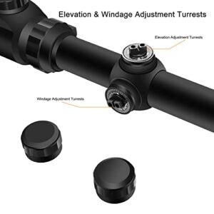 BESTSIGHT 3-9X40 Rifle Scope,Red & Green Illumination System,Rangefinder Reticle Riflescope for Hunting with 20mm Scope Rings