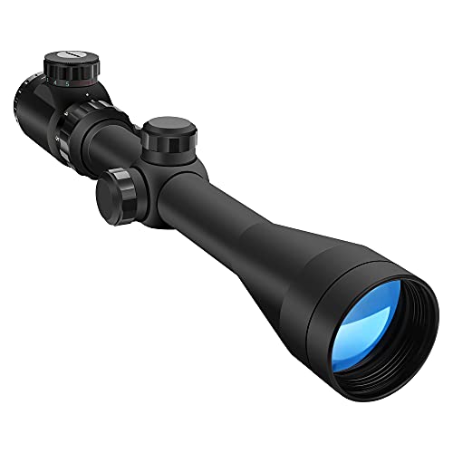 BESTSIGHT 3-9X40 Rifle Scope,Red & Green Illumination System,Rangefinder Reticle Riflescope for Hunting with 20mm Scope Rings