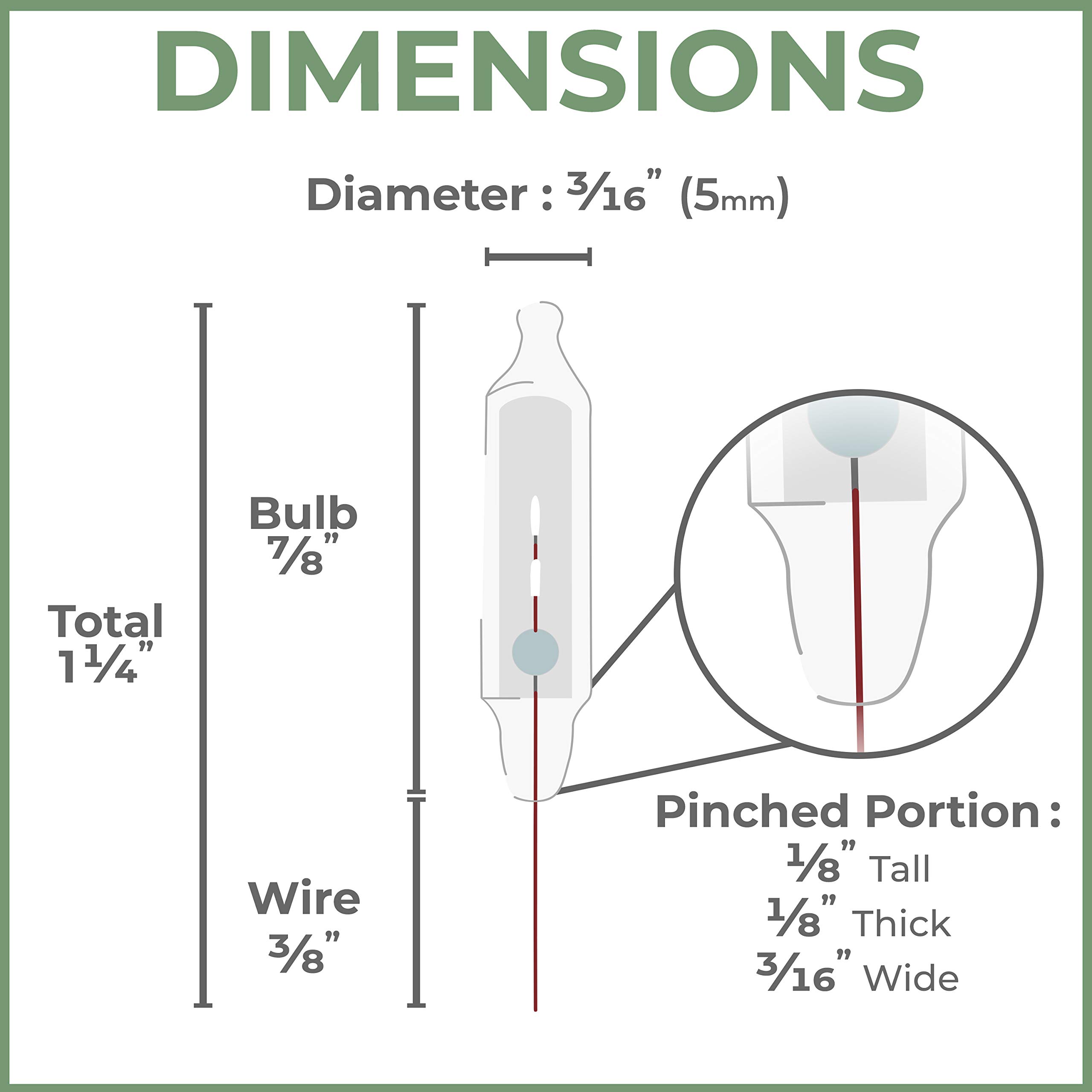 612 Vermont 2.5V Multi Color Mini Christmas Replacement Bulbs for Christmas Trees and Incandescent String Lights, Pinched Base, 50 Count (0.42 Watt, 170 mA)