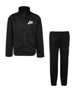 nike boy`stherma dri-fit 2 piece tracksuit (black(86e130-023)/white/black, 6)