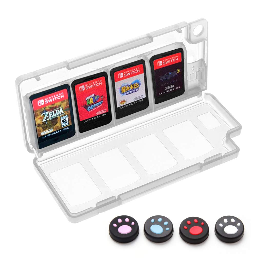 Accessories Bundle for Nintendo Switch, Kit with Carrying Case,Protective Case with Screen Protector,Compact Playstand,Game Case,Joystick Cap,Charging Dock,Grip and Steering Wheel for Nintendo Switch